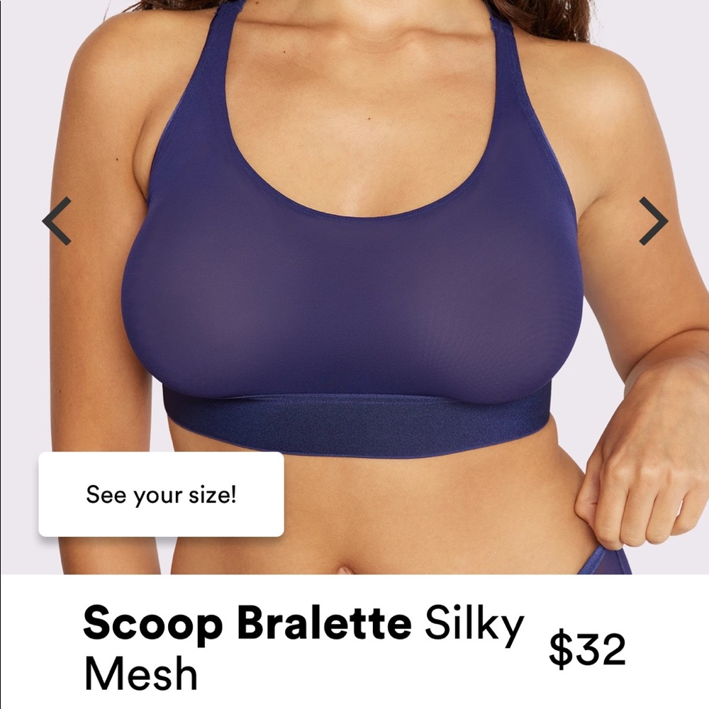 Parade scoop bralette in starry sky. Size 1+. NWT